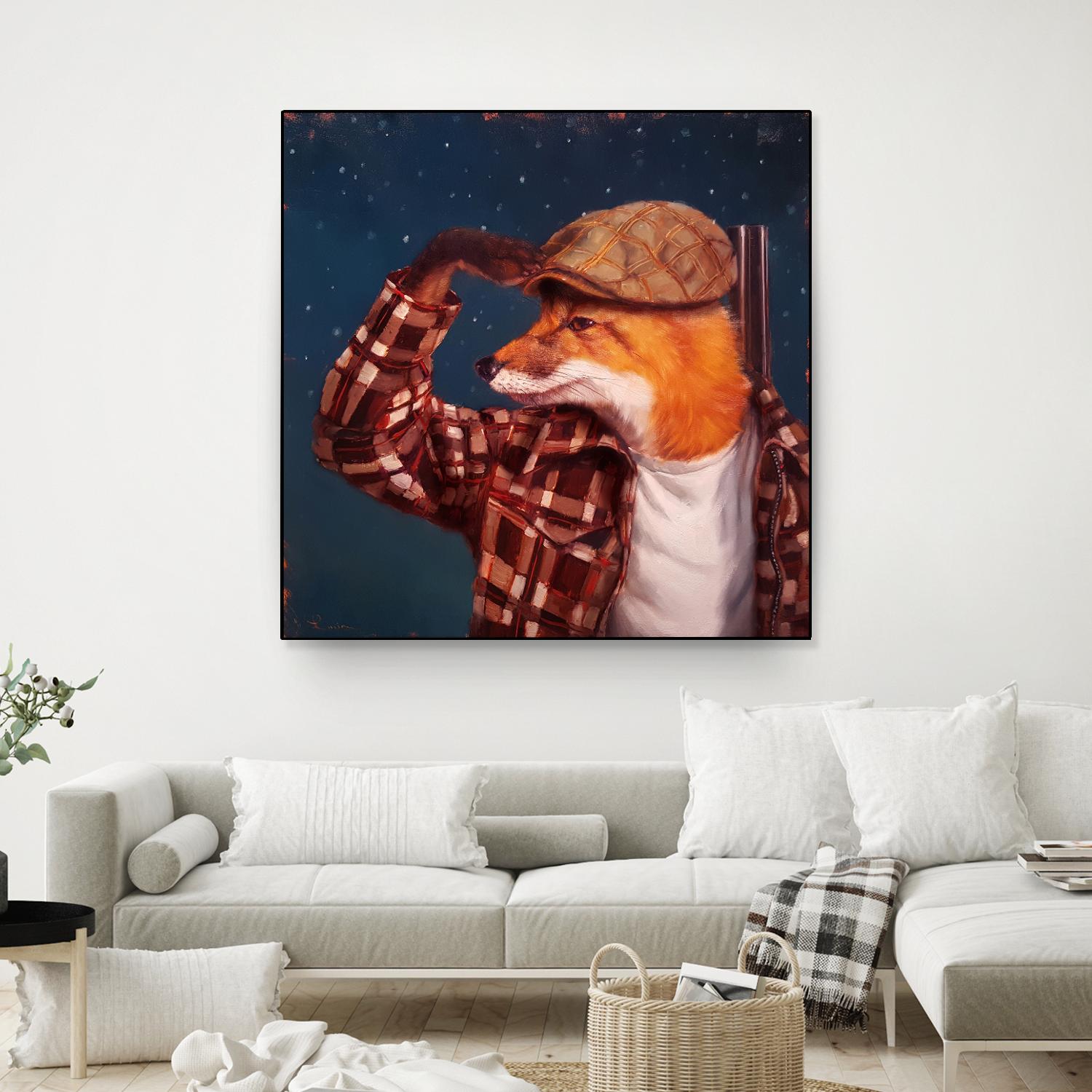 Fox Hunt by Lucia Heffernan on GIANT ART - multicolor urban/pop surrealism; animals