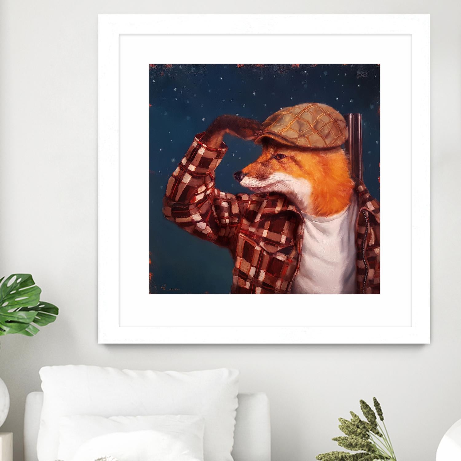 Fox Hunt by Lucia Heffernan on GIANT ART - multicolor urban/pop surrealism; animals