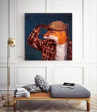 Fox Hunt by Lucia Heffernan on GIANT ART - multicolor urban/pop surrealism; animals