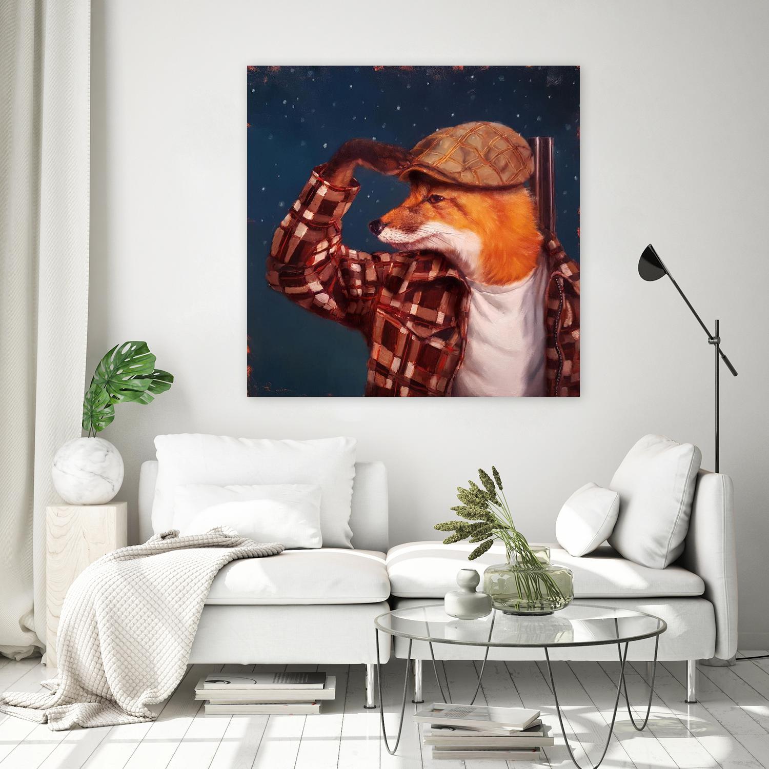 Fox Hunt by Lucia Heffernan on GIANT ART - multicolor urban/pop surrealism; animals