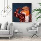 Fox Hunt by Lucia Heffernan on GIANT ART - multicolor urban/pop surrealism; animals