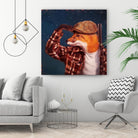 Fox Hunt by Lucia Heffernan on GIANT ART - multicolor urban/pop surrealism; animals