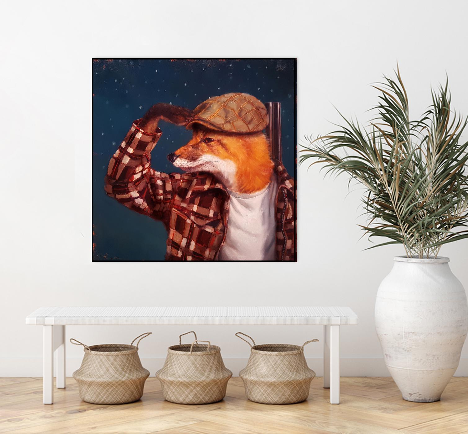 Fox Hunt by Lucia Heffernan on GIANT ART - multicolor urban/pop surrealism; animals