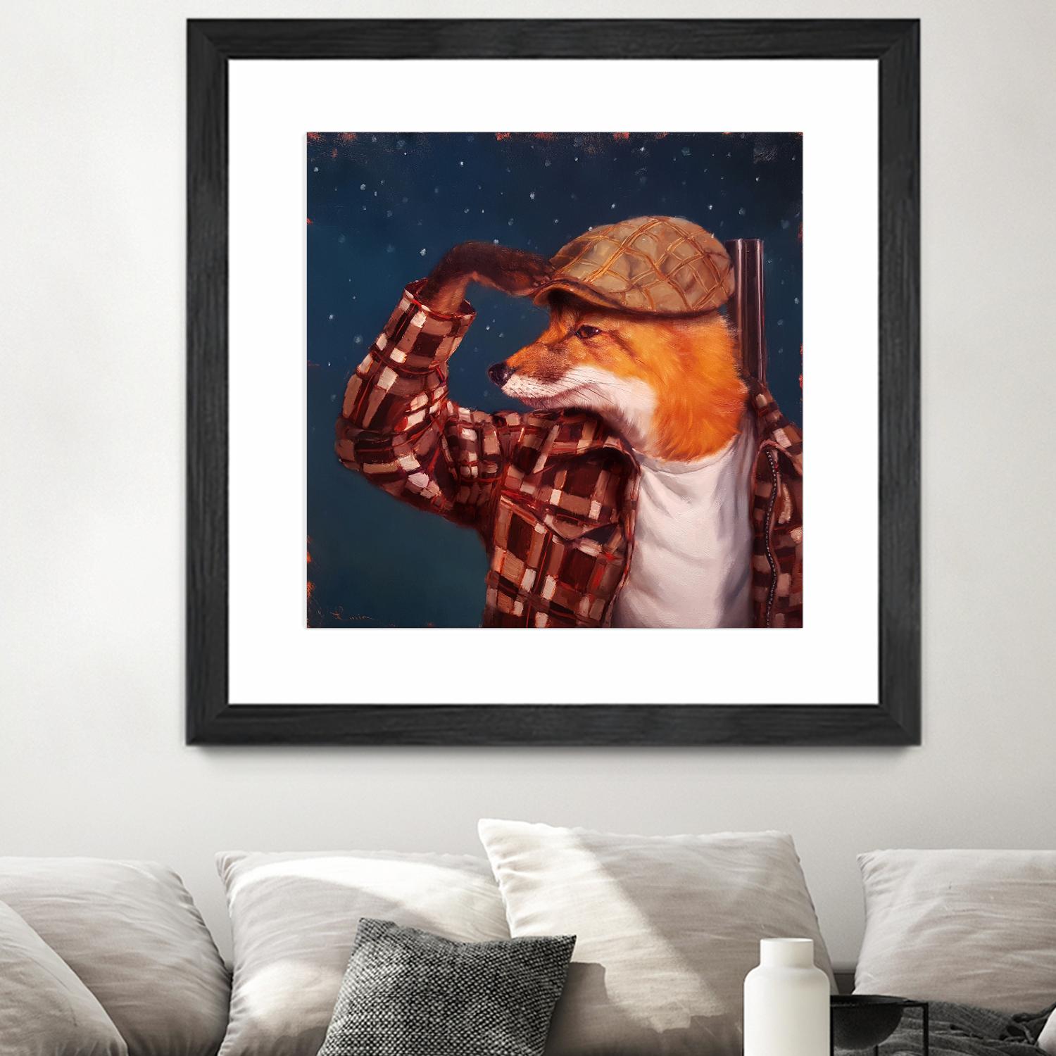 Fox Hunt by Lucia Heffernan on GIANT ART - multicolor urban/pop surrealism; animals