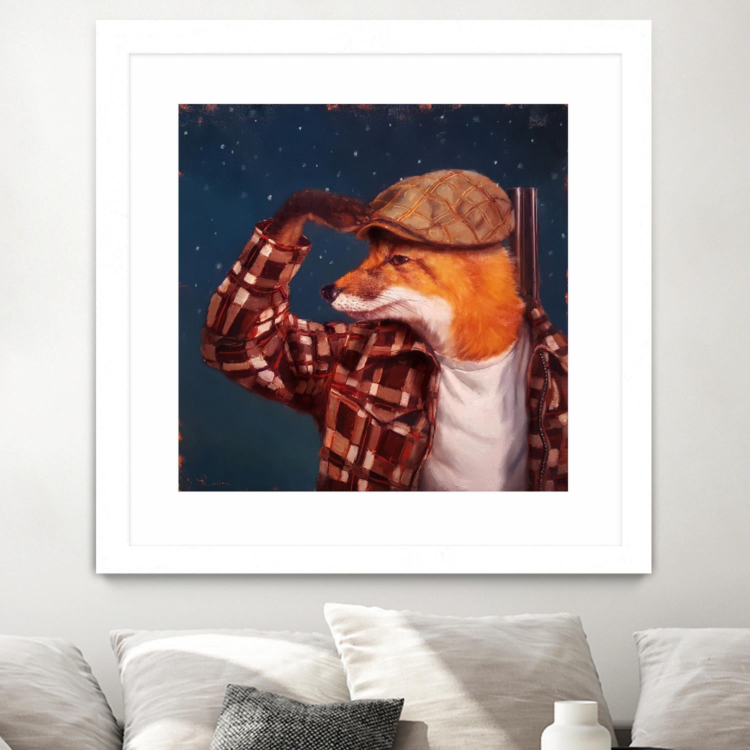 Fox Hunt by Lucia Heffernan on GIANT ART - multicolor urban/pop surrealism; animals