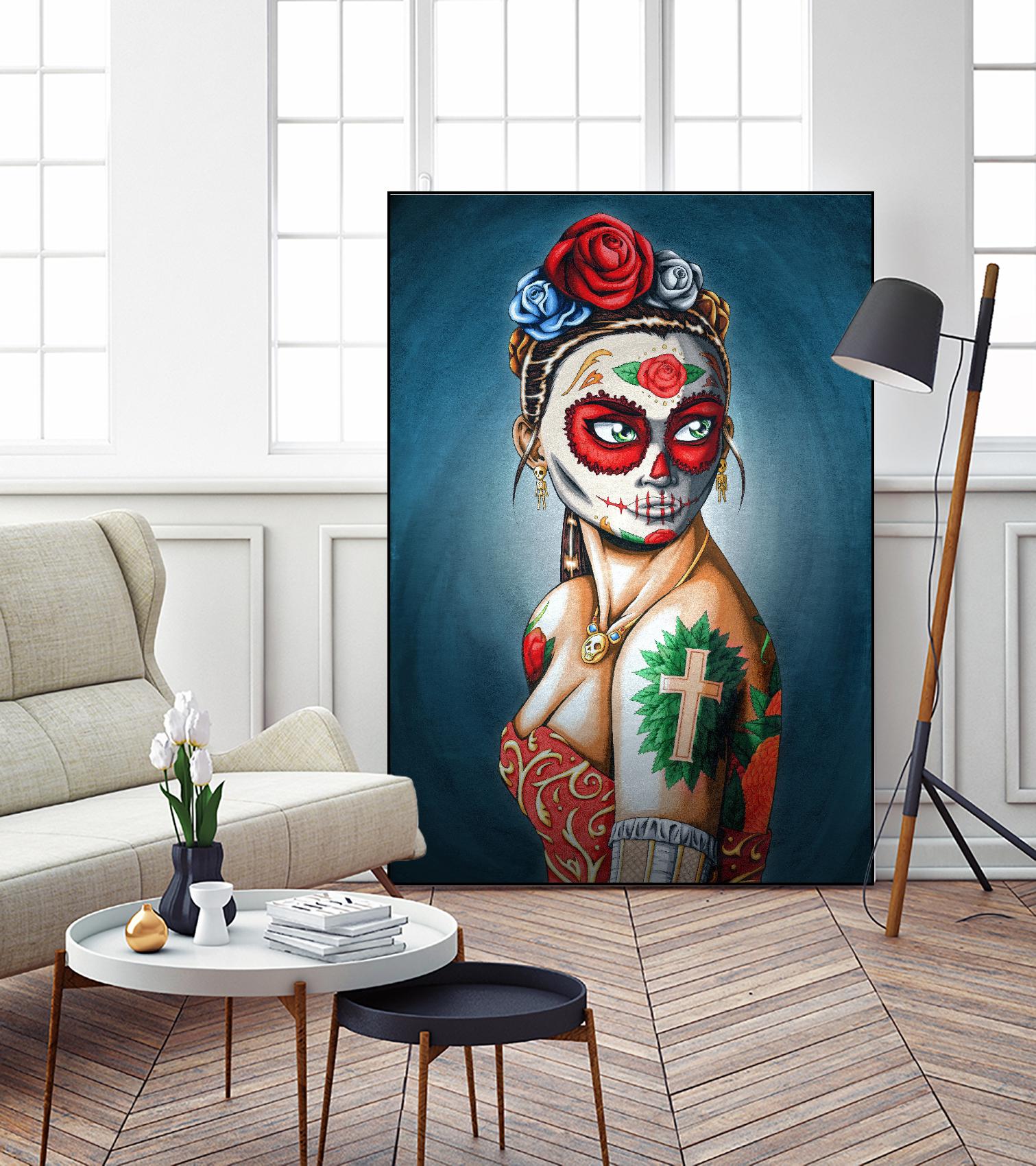 Luna by Nicholas Ivins on GIANT ART - multicolor urban/pop surrealism; ethnic
