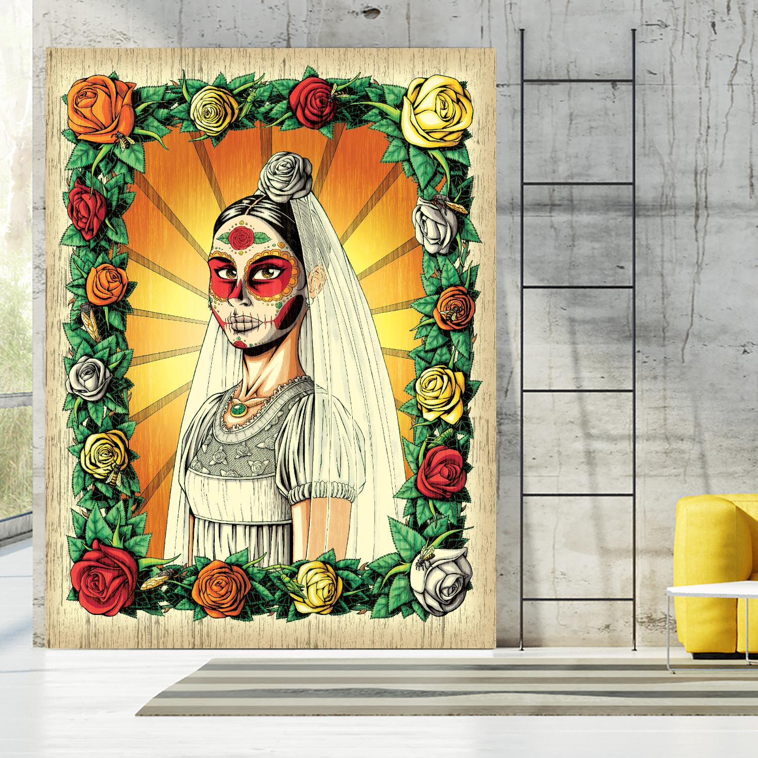 Muerta Bride by Nicholas Ivins on GIANT ART - multicolor urban/pop surrealism; ethnic