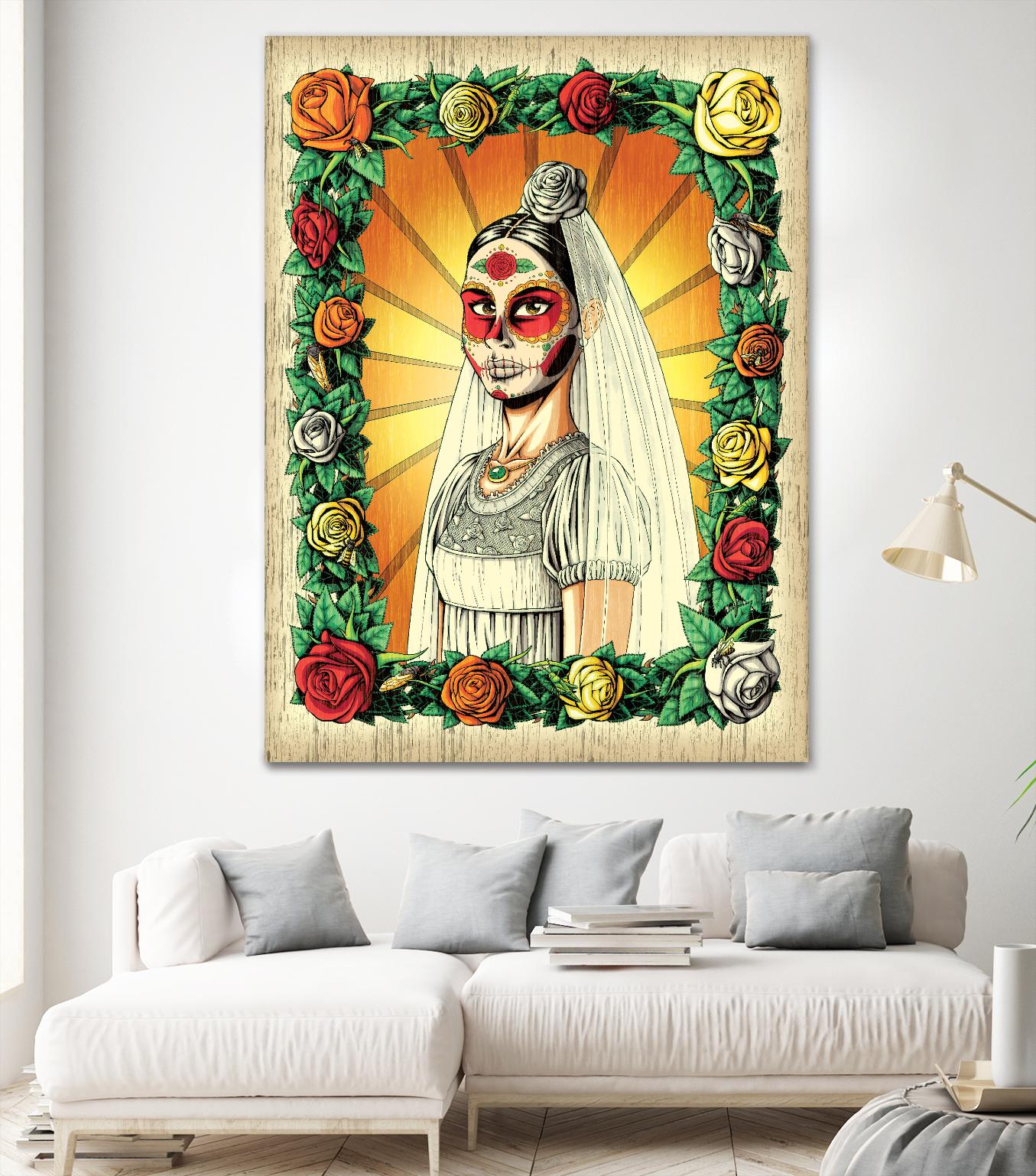 Muerta Bride by Nicholas Ivins on GIANT ART - multicolor urban/pop surrealism; ethnic