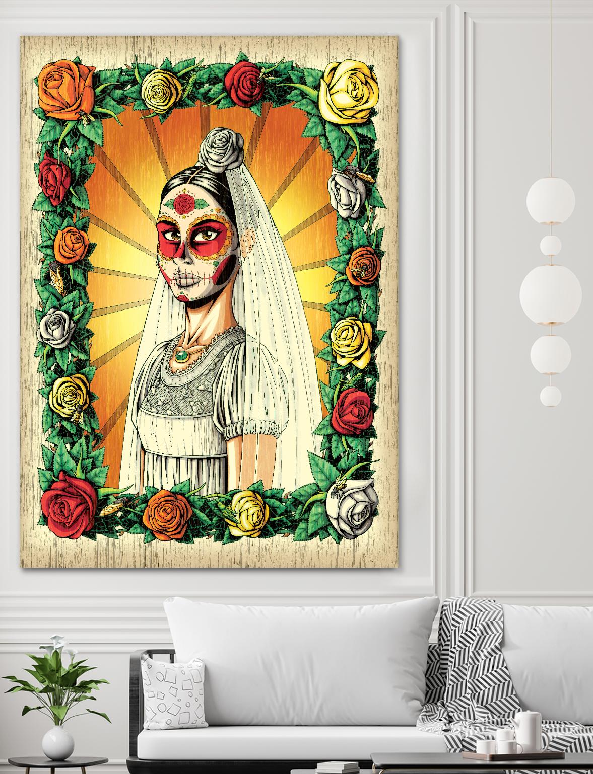 Muerta Bride by Nicholas Ivins on GIANT ART - multicolor urban/pop surrealism; ethnic