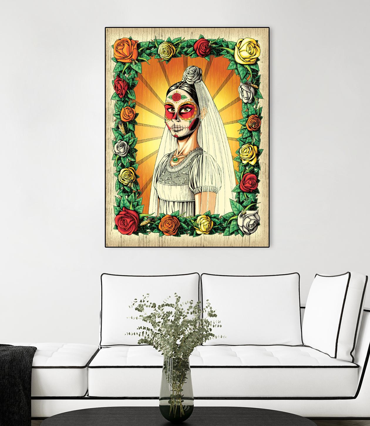 Muerta Bride by Nicholas Ivins on GIANT ART - multicolor urban/pop surrealism; ethnic