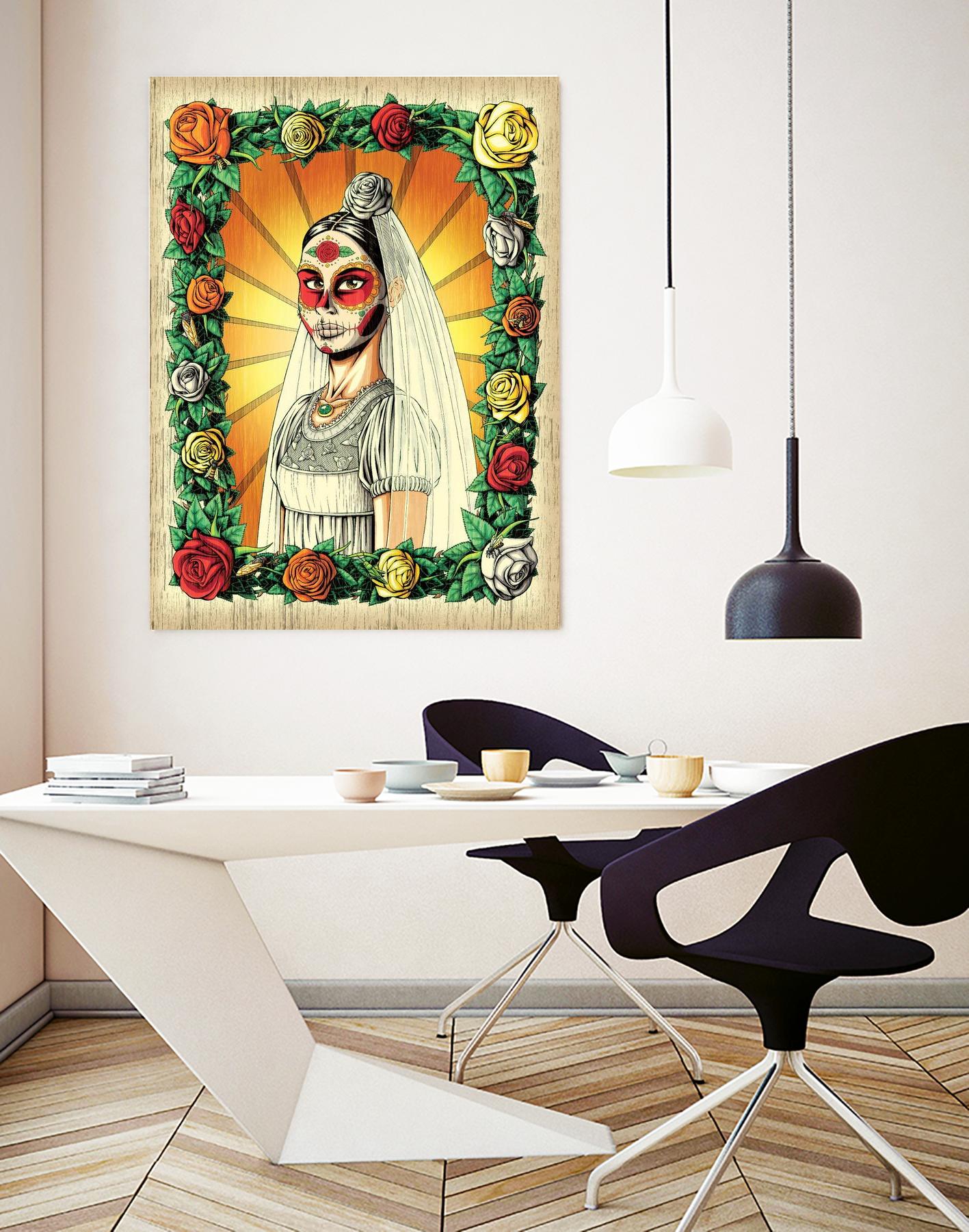 Muerta Bride by Nicholas Ivins on GIANT ART - multicolor urban/pop surrealism; ethnic