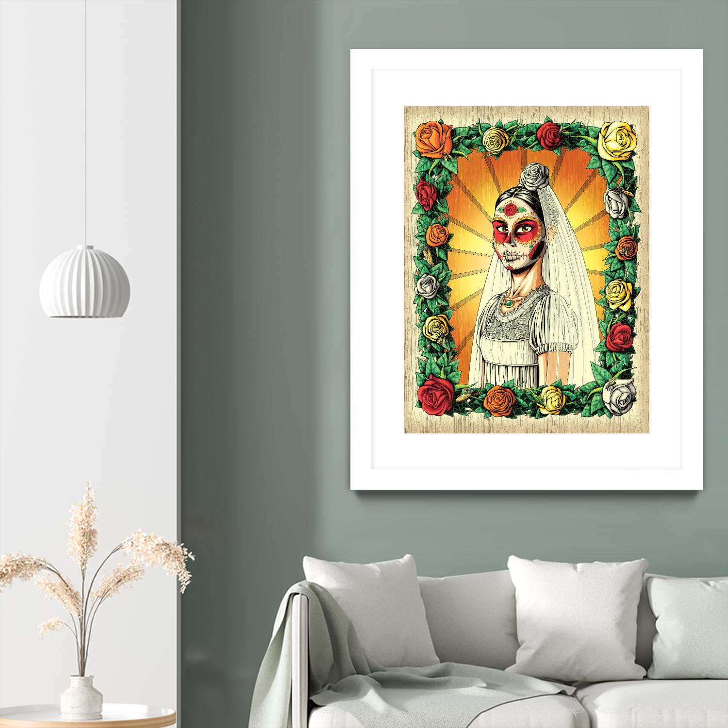 Muerta Bride by Nicholas Ivins on GIANT ART - multicolor urban/pop surrealism; ethnic