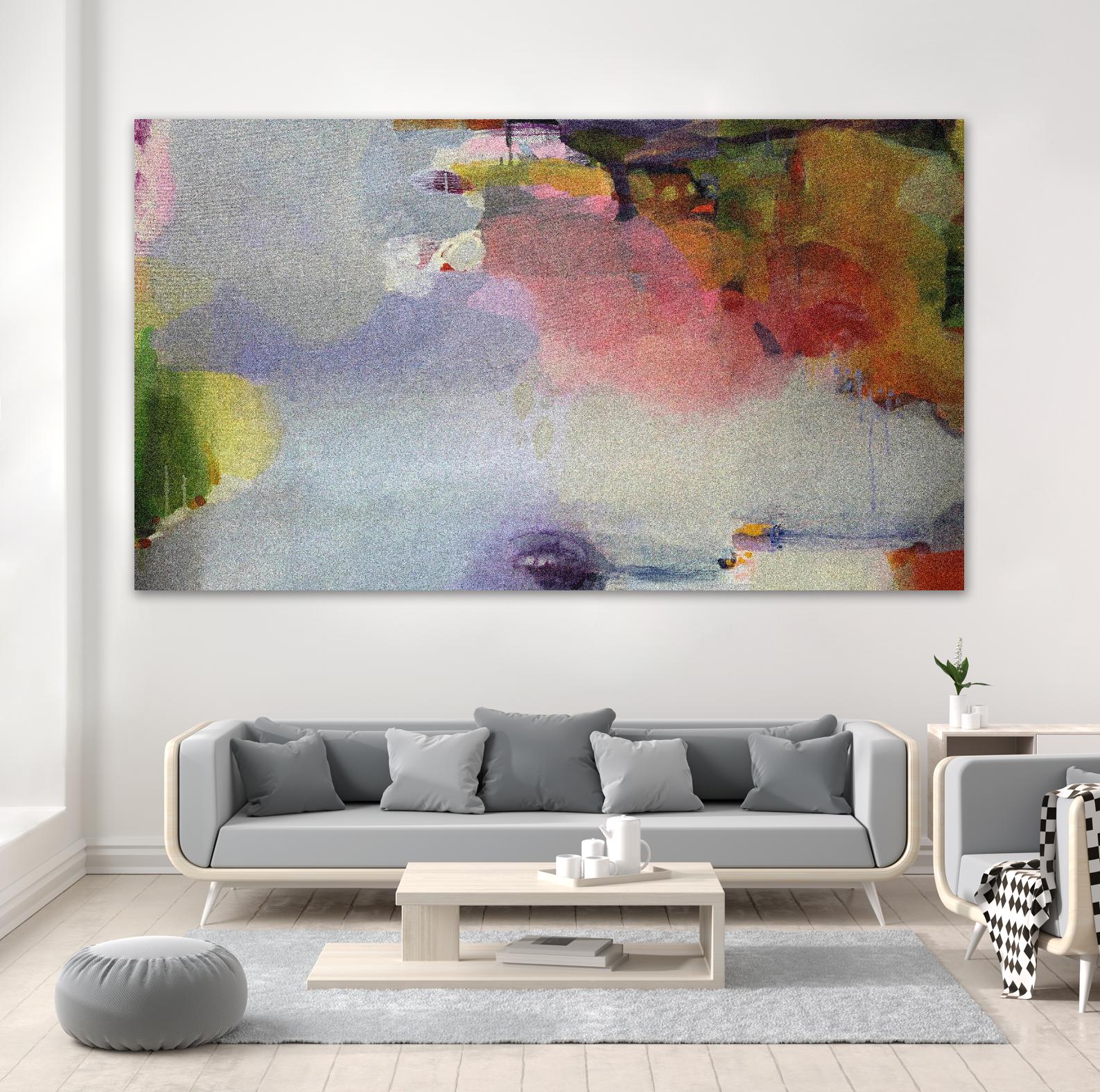 Other Side of the Moon by Lina Alattar on GIANT ART - violet,pink abstracts, contemporary