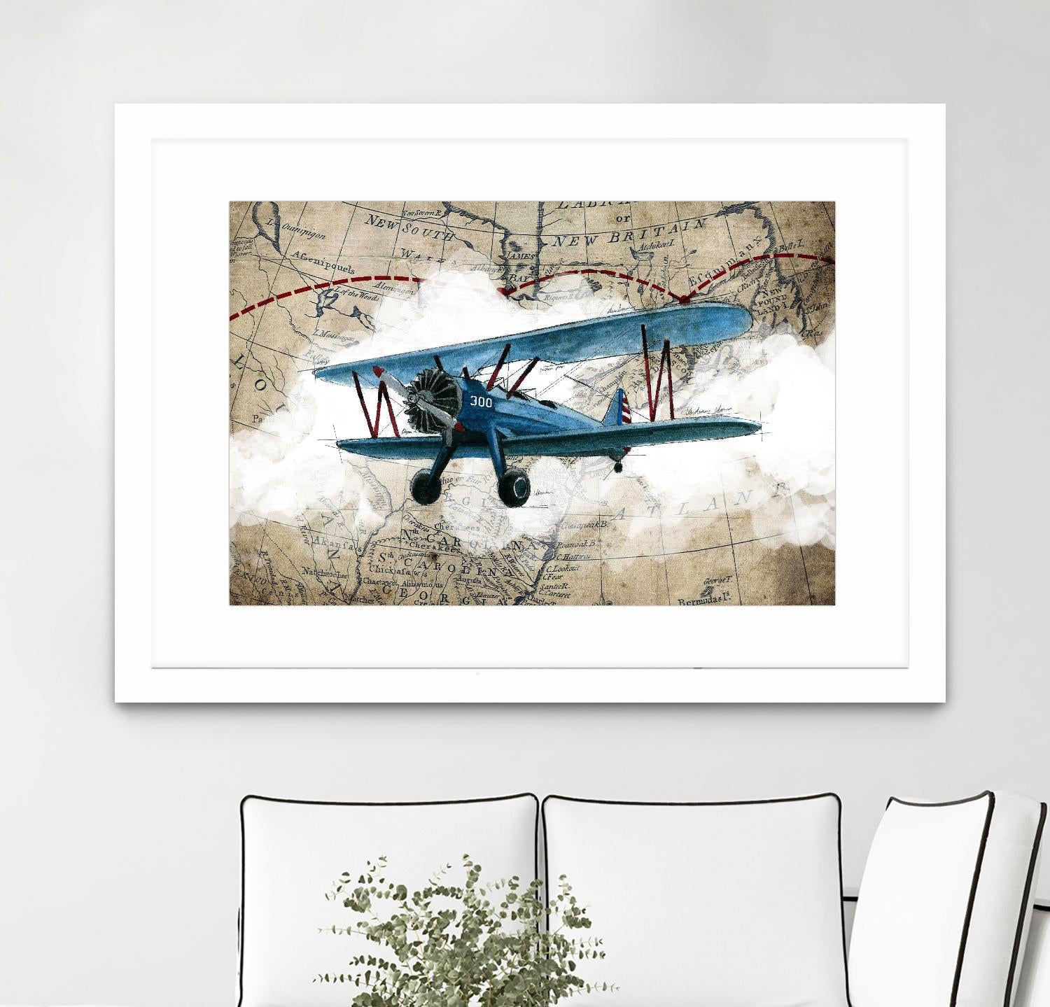 Biplane 1 by GraphINC Studio on GIANT ART - multicolor vintage