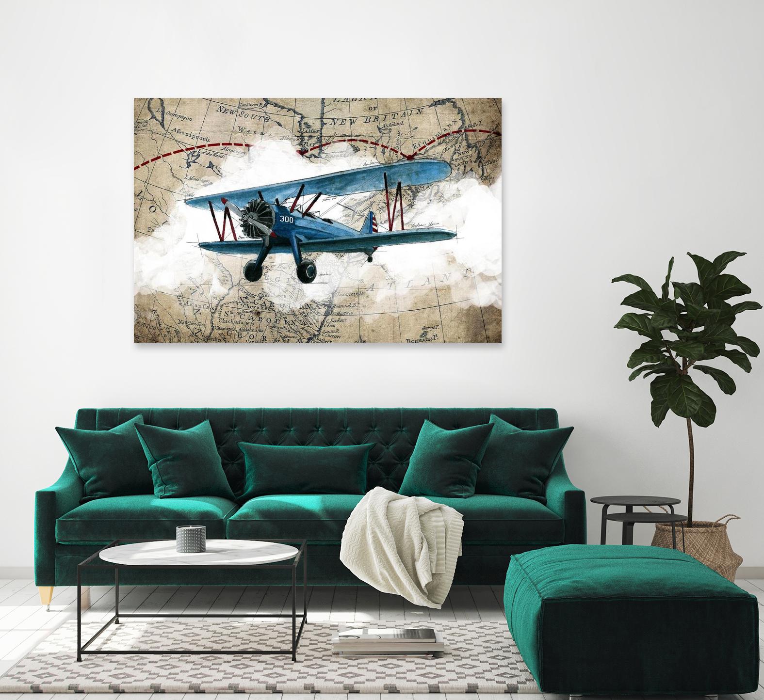 Biplane 1 by GraphINC Studio on GIANT ART - multicolor vintage