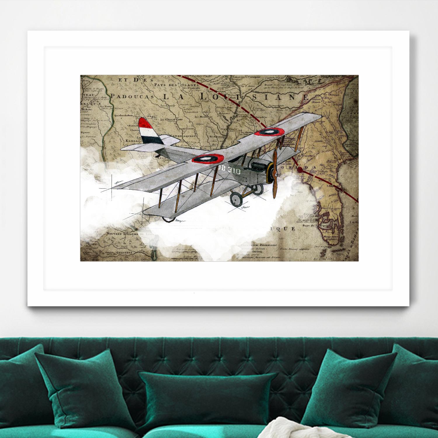 Biplane 4 by GraphINC Studio on GIANT ART - multicolor vintage