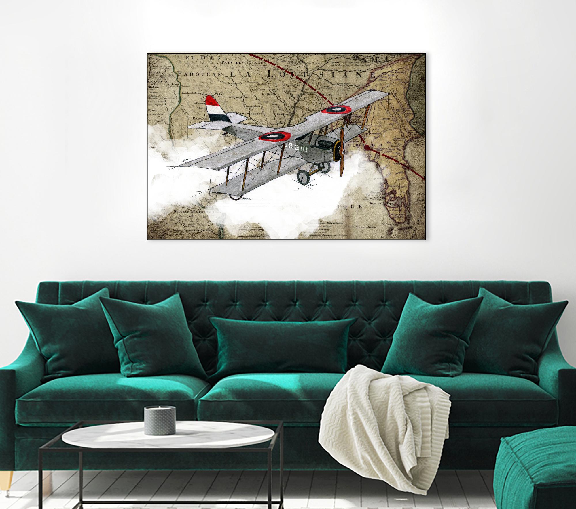 Biplane 4 by GraphINC Studio on GIANT ART - multicolor vintage