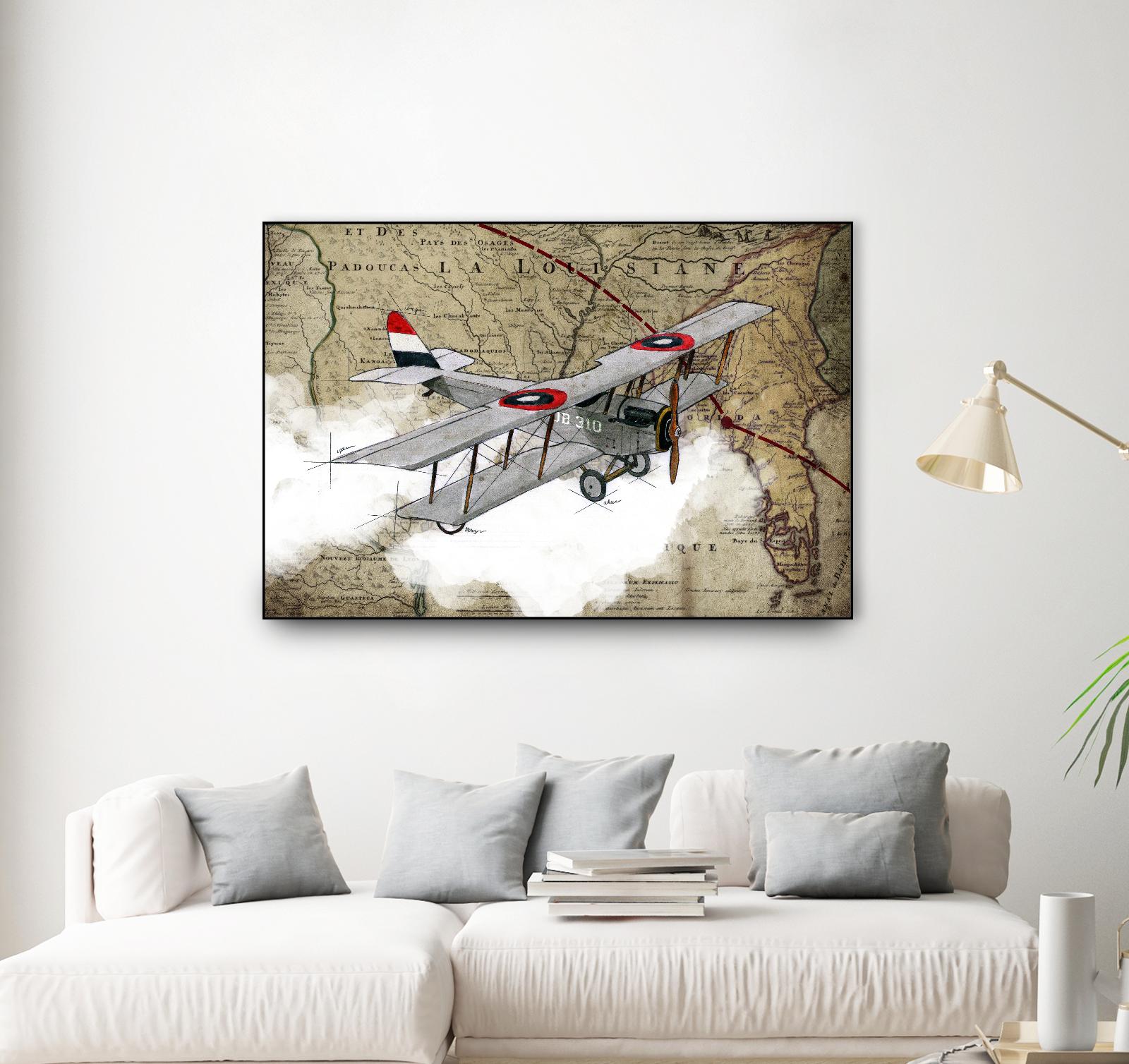 Biplane 4 by GraphINC Studio on GIANT ART - multicolor vintage