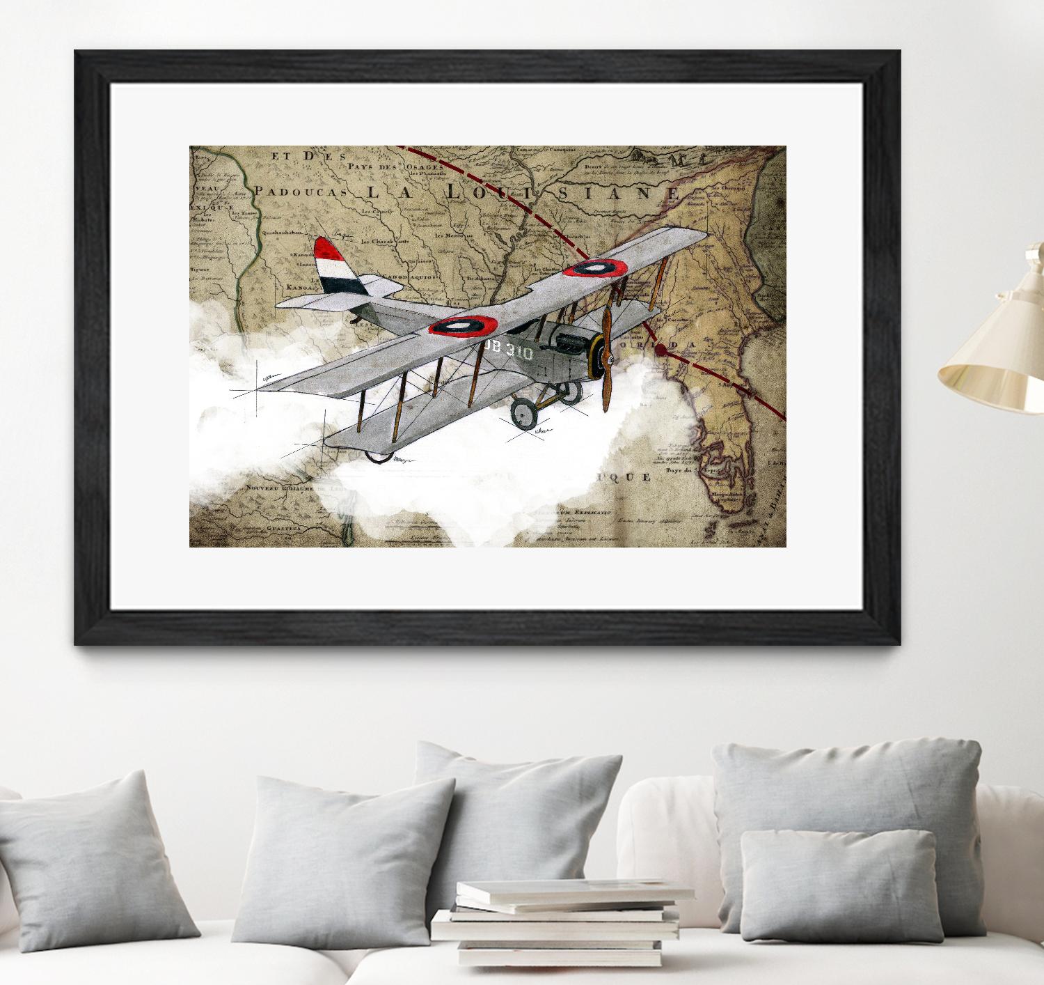 Biplane 4 by GraphINC Studio on GIANT ART - multicolor vintage