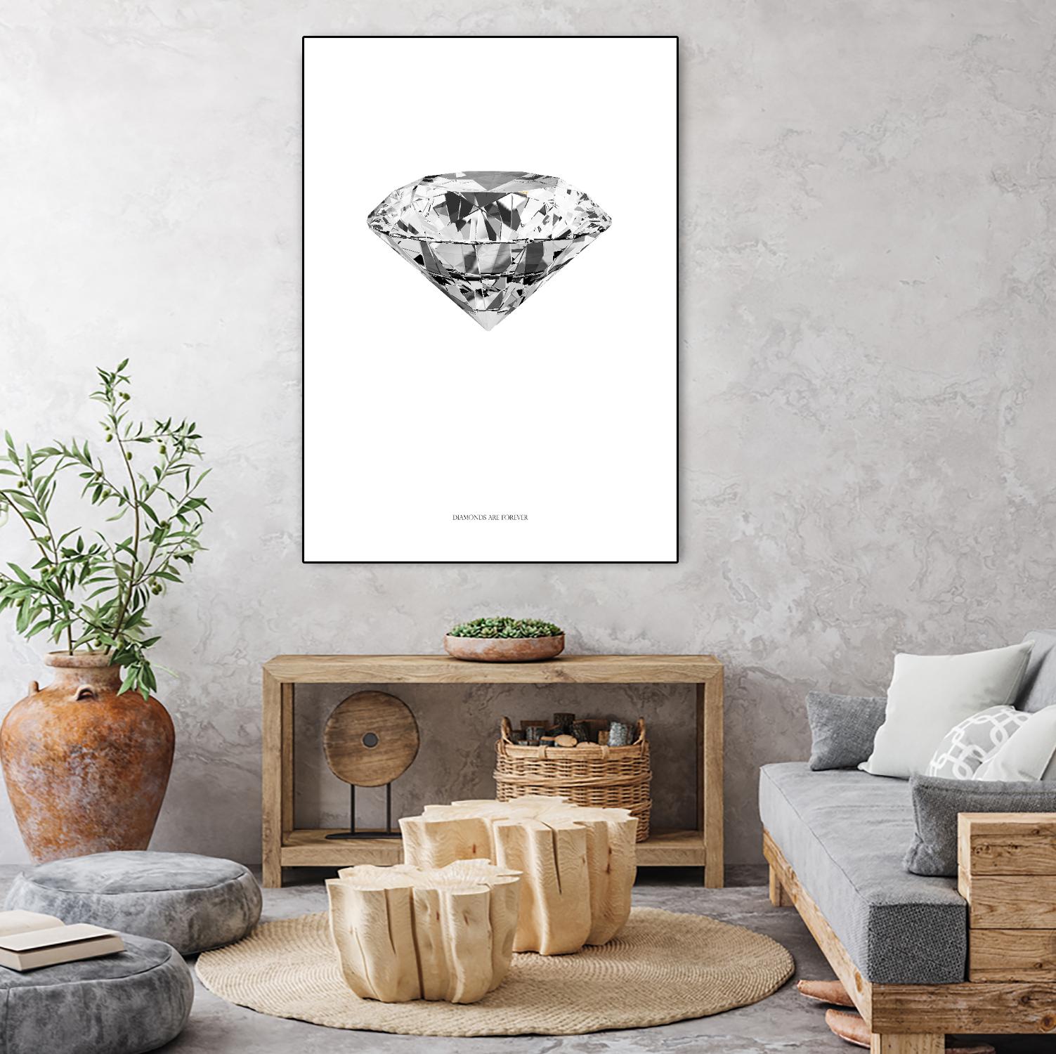 Diamonds are Forever II by TypeLike on GIANT ART - multicolor floral/still life; novelty