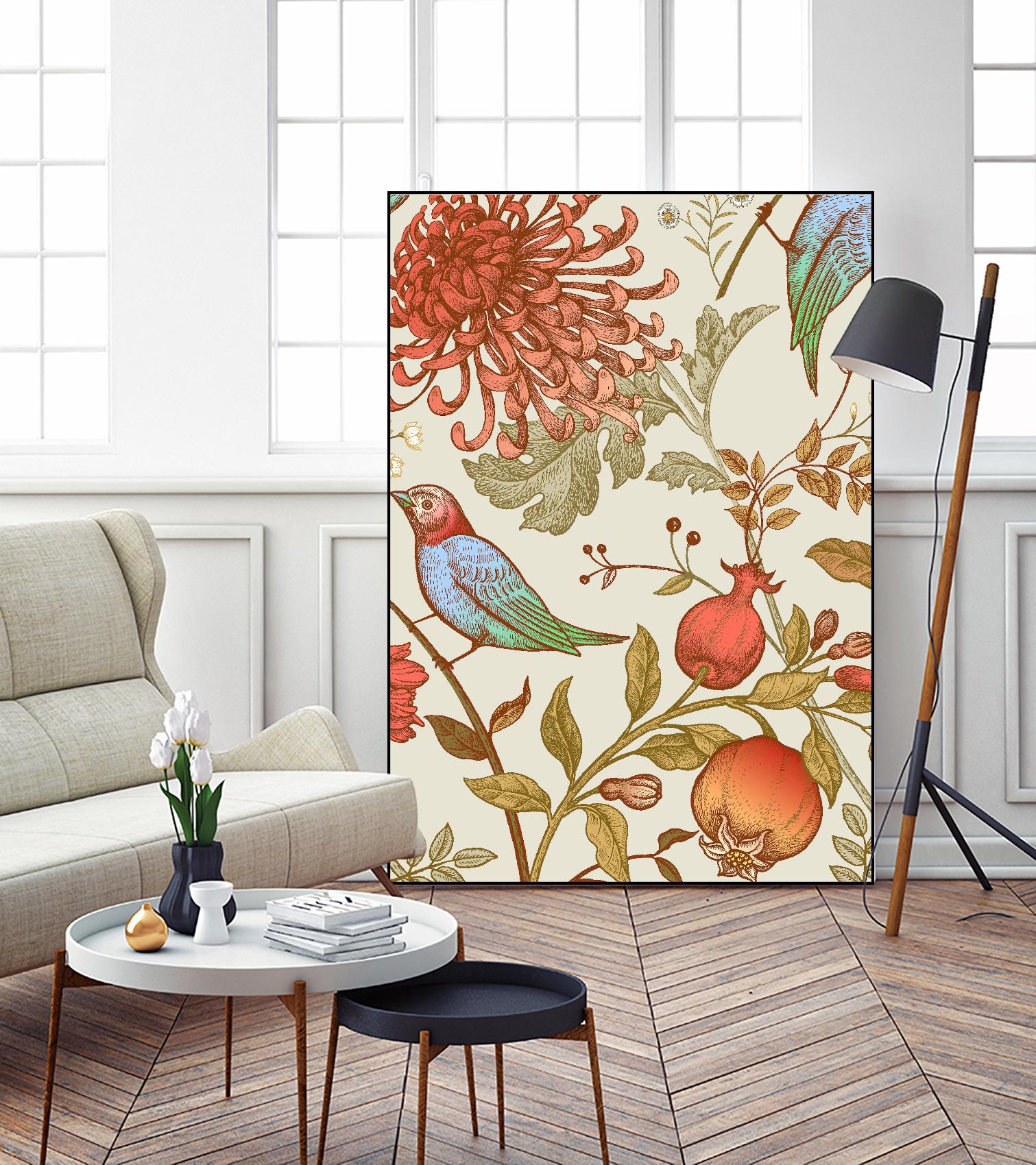 Nordic Victorian II by Incado on GIANT ART - multicolor floral/still life; design/type