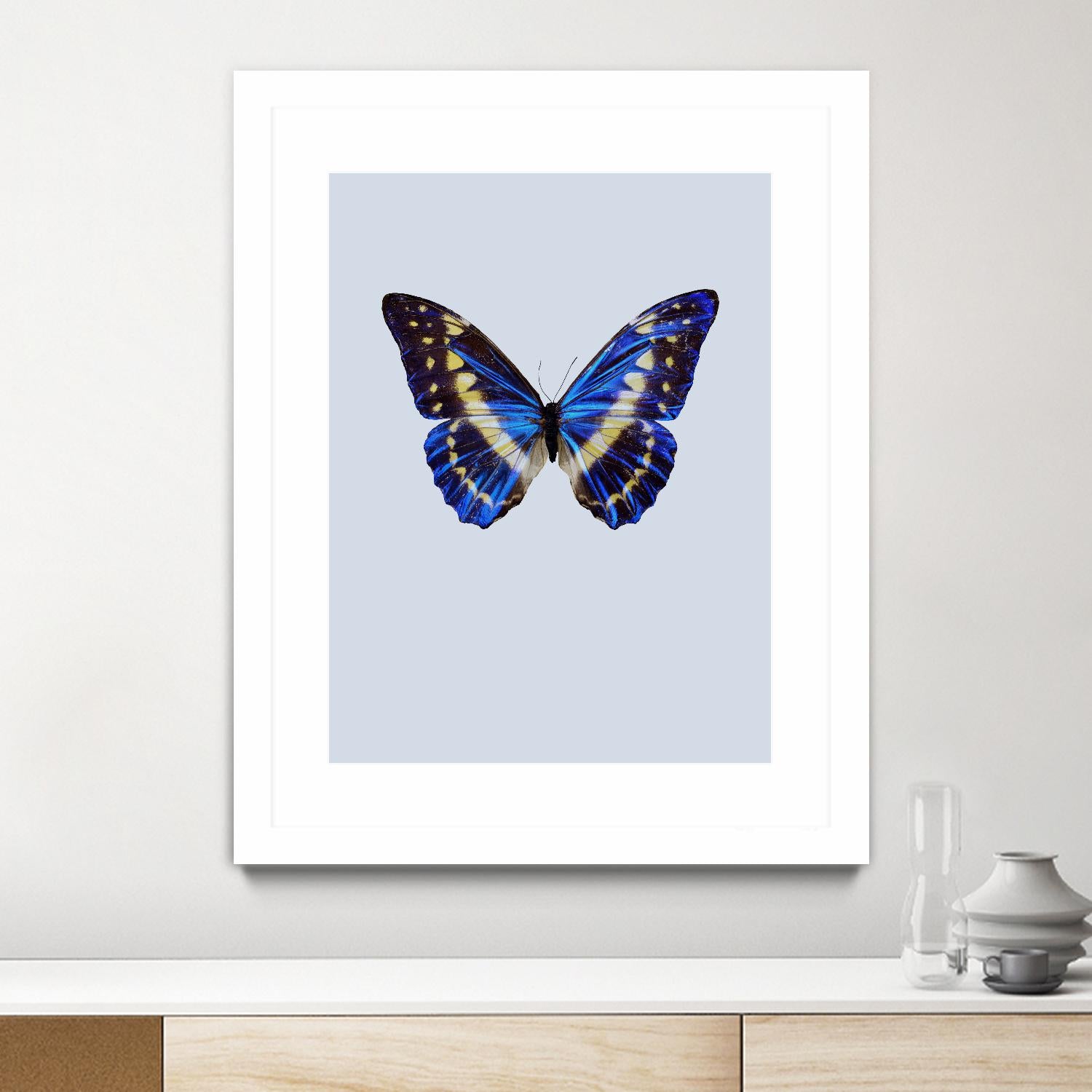 Blue Butterfly by Incado on GIANT ART - multicolor animals; floral/still life