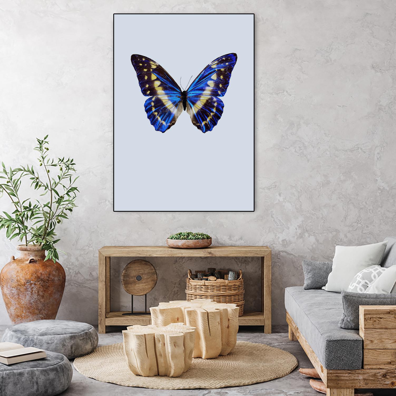 Blue Butterfly by Incado on GIANT ART - multicolor animals; floral/still life