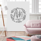 Feather Circle by Incado on GIANT ART - multicolor floral/still life