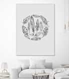 Feather Circle by Incado on GIANT ART - multicolor floral/still life