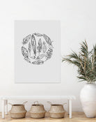 Feather Circle by Incado on GIANT ART - multicolor floral/still life