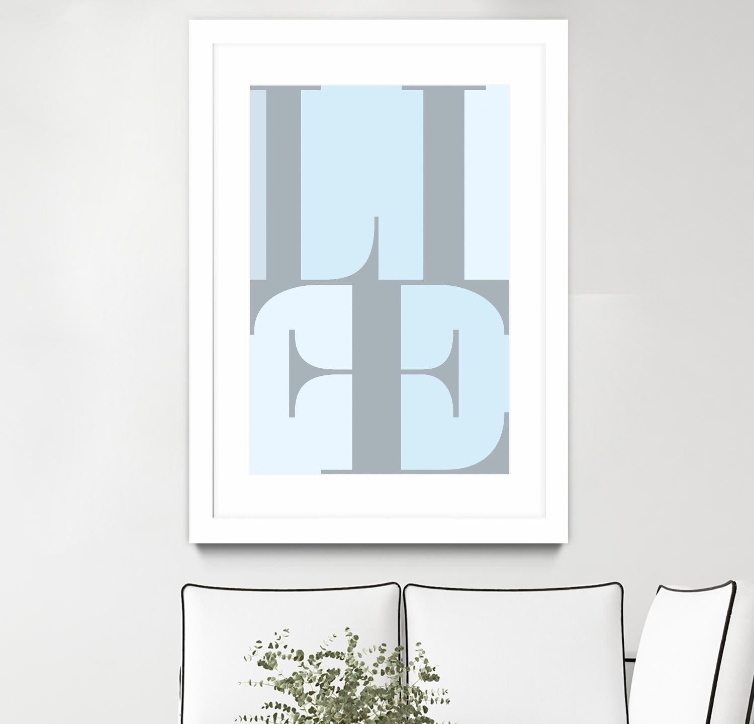 Life by TypeLike on GIANT ART - multicolor design/type; contemporary