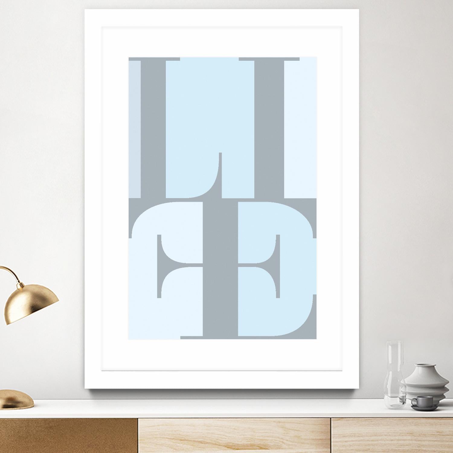 Life by TypeLike on GIANT ART - multicolor design/type; contemporary