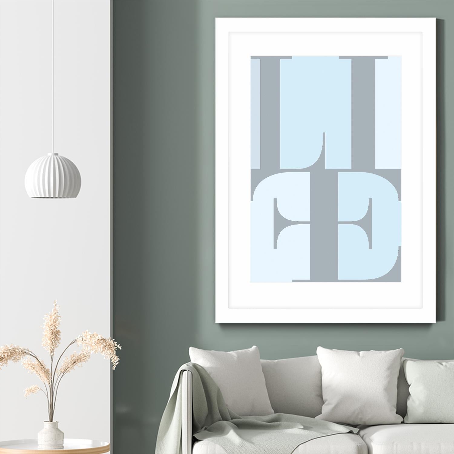 Life by TypeLike on GIANT ART - multicolor design/type; contemporary