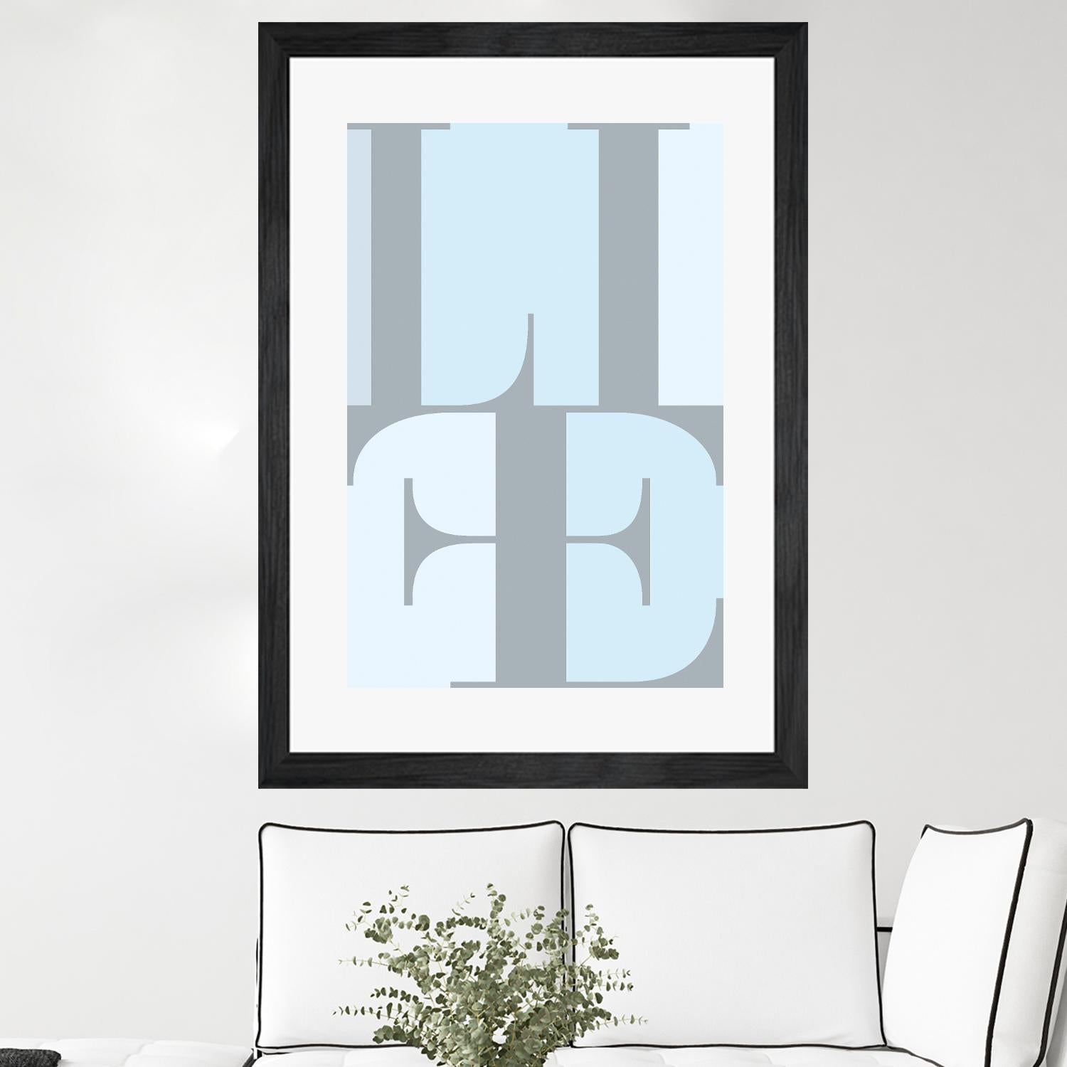 Life by TypeLike on GIANT ART - multicolor design/type; contemporary