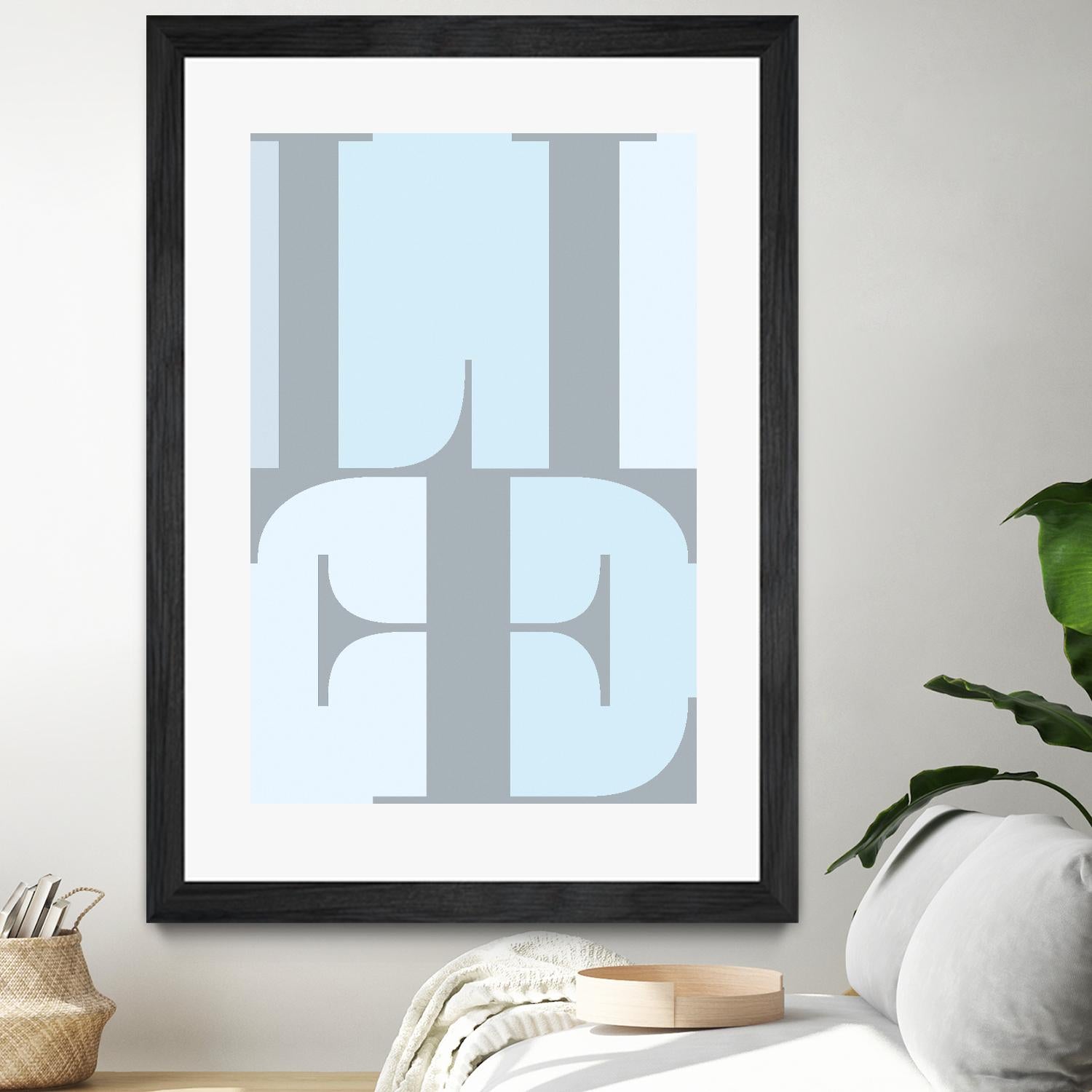 Life by TypeLike on GIANT ART - multicolor design/type; contemporary