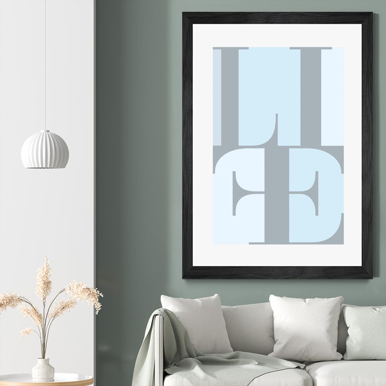 Life by TypeLike on GIANT ART - multicolor design/type; contemporary