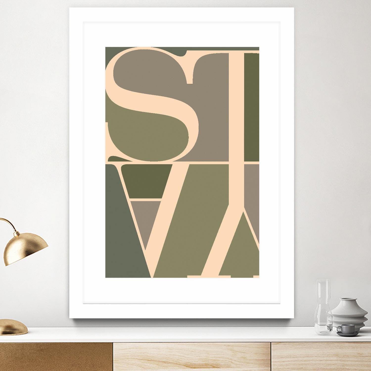 Stay by TypeLike on GIANT ART - multicolor design/type; contemporary