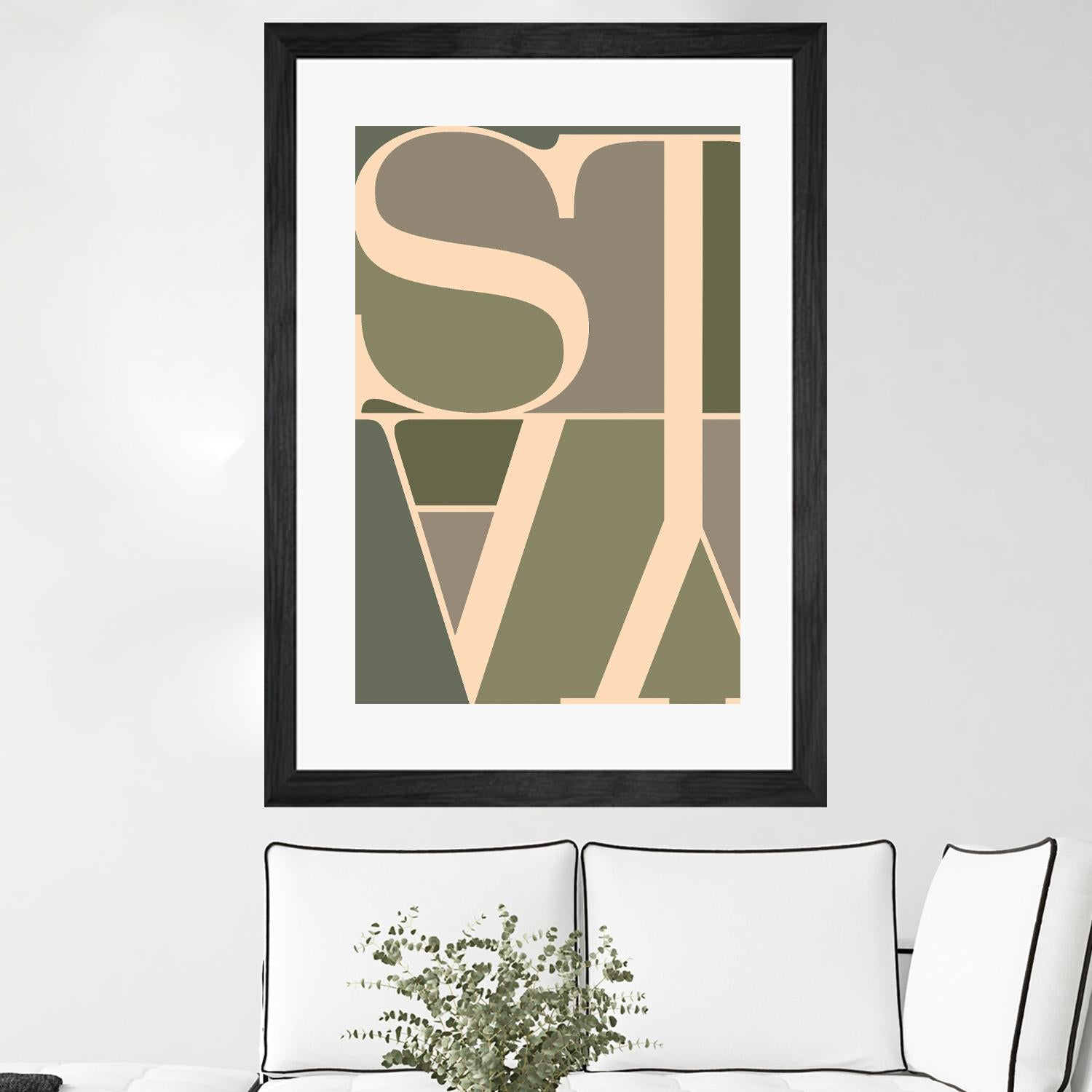 Stay by TypeLike on GIANT ART - multicolor design/type; contemporary