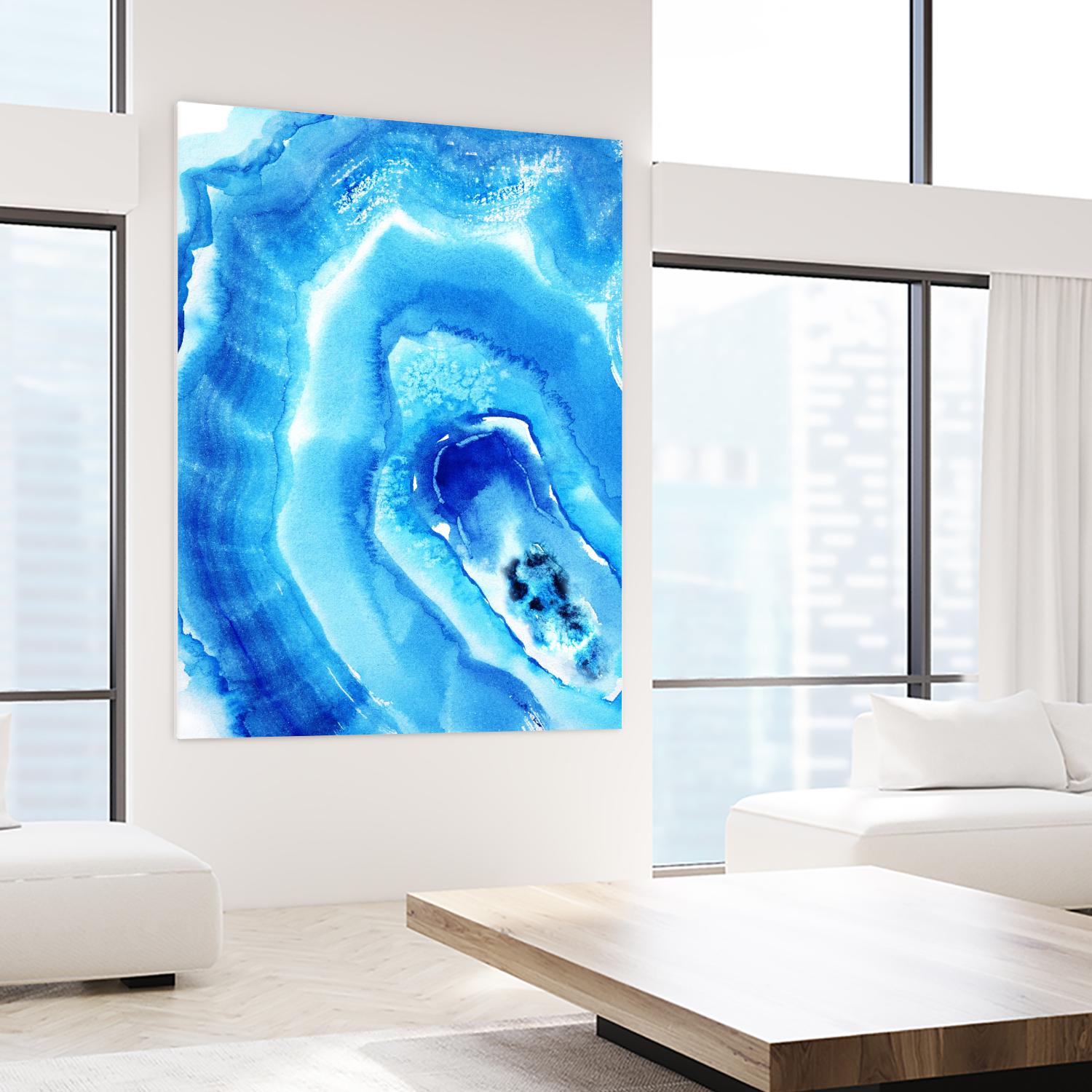 Blue Agate by Nancy Knight on GIANT ART - multicolor abstracts; contemporary