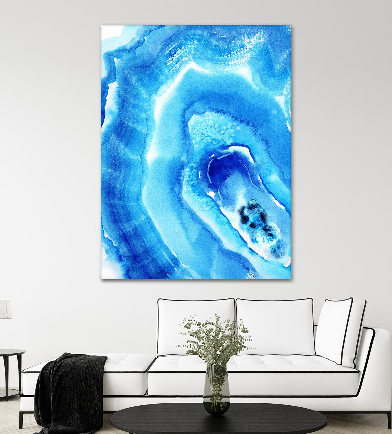 Blue Agate by Nancy Knight on GIANT ART - multicolor abstracts; contemporary