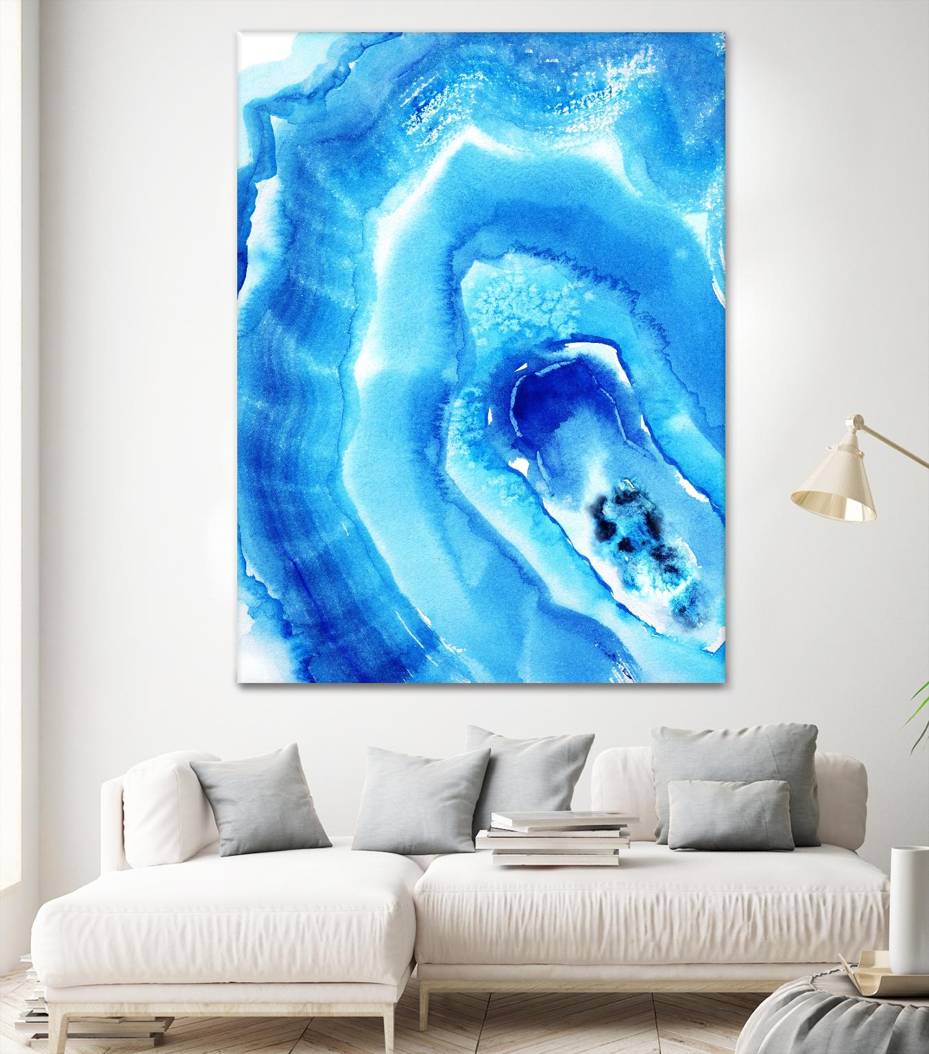 Blue Agate by Nancy Knight on GIANT ART - multicolor abstracts; contemporary