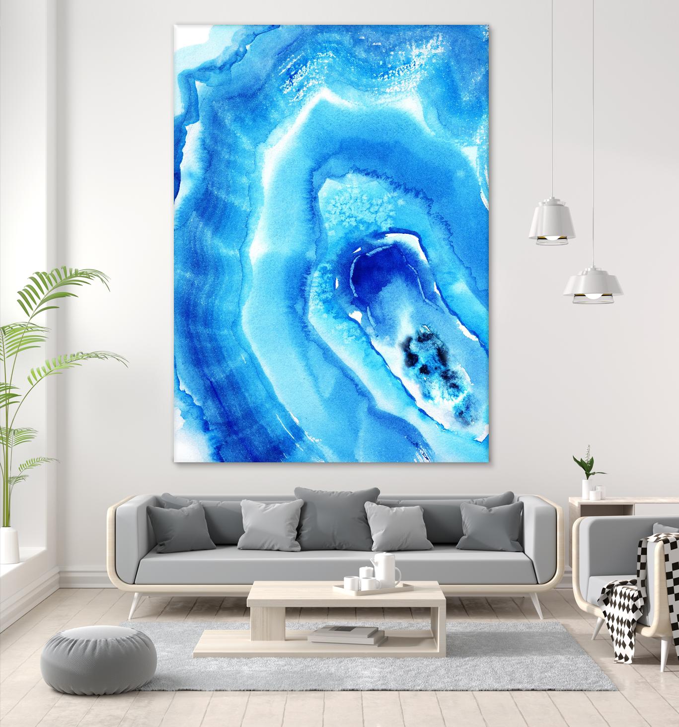 Blue Agate by Nancy Knight on GIANT ART - multicolor abstracts; contemporary