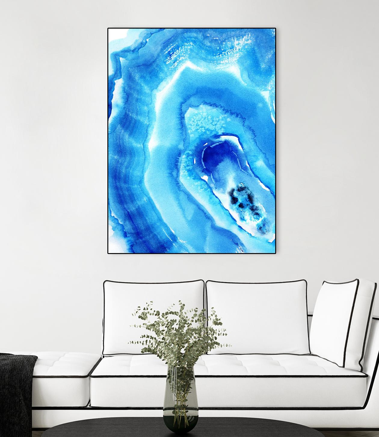 Blue Agate by Nancy Knight on GIANT ART - multicolor abstracts; contemporary