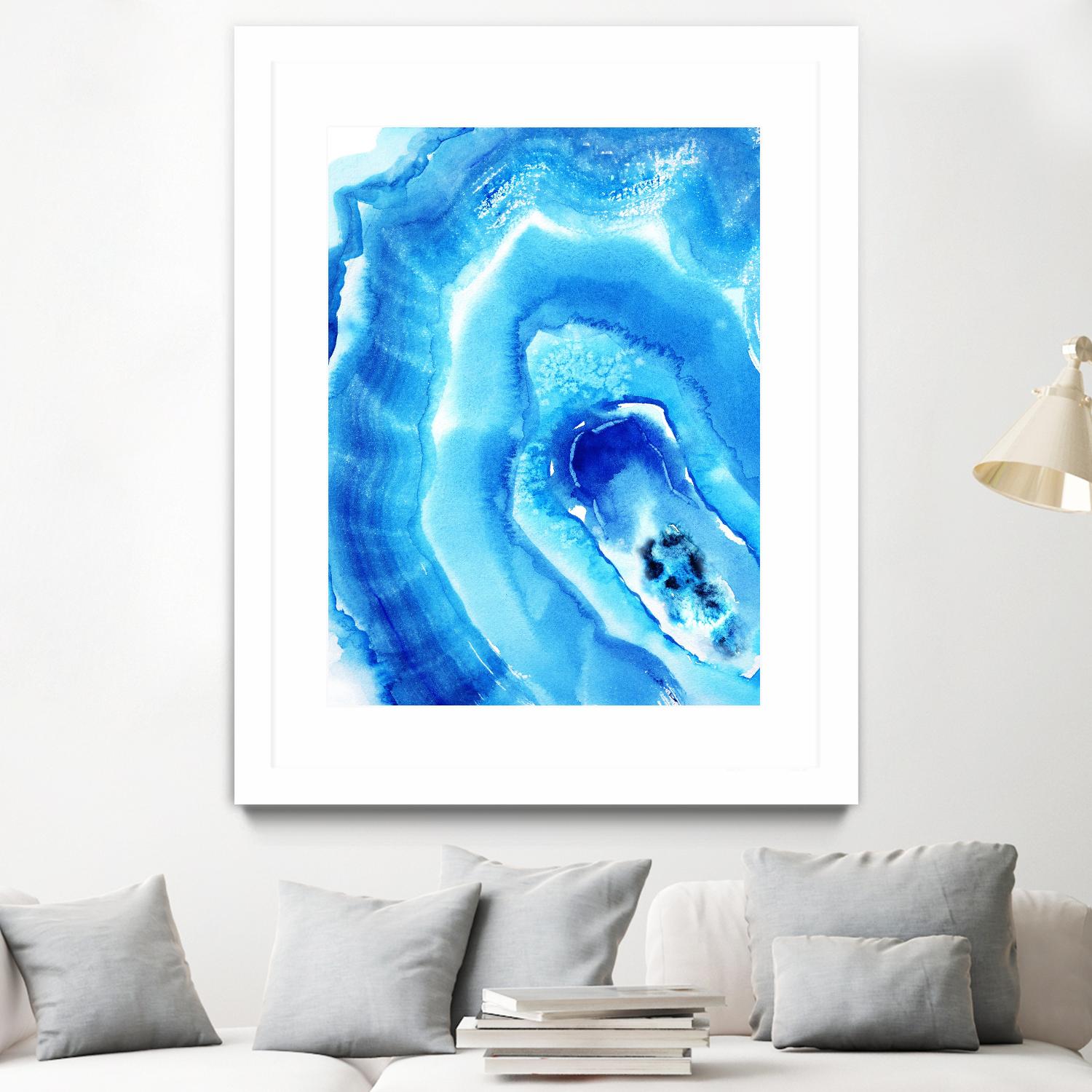Blue Agate by Nancy Knight on GIANT ART - multicolor abstracts; contemporary