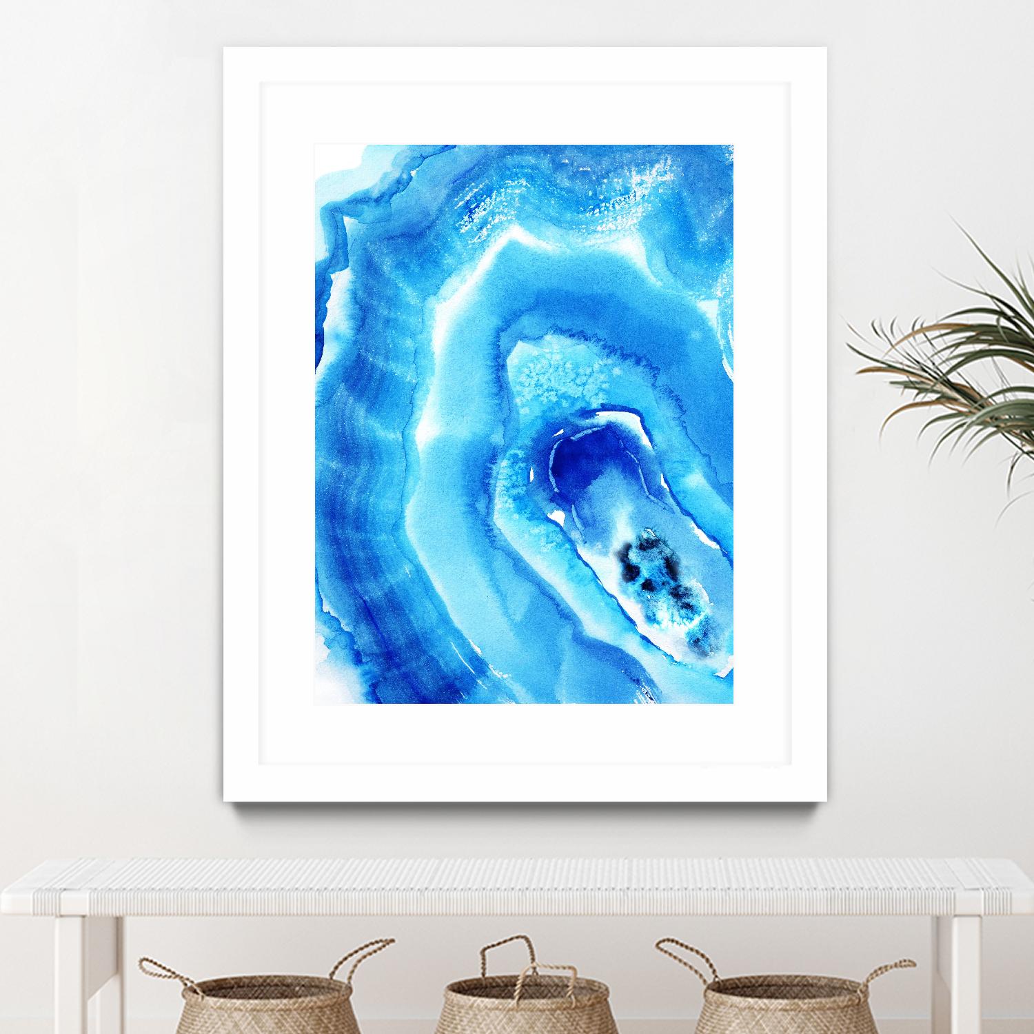 Blue Agate by Nancy Knight on GIANT ART - multicolor abstracts; contemporary