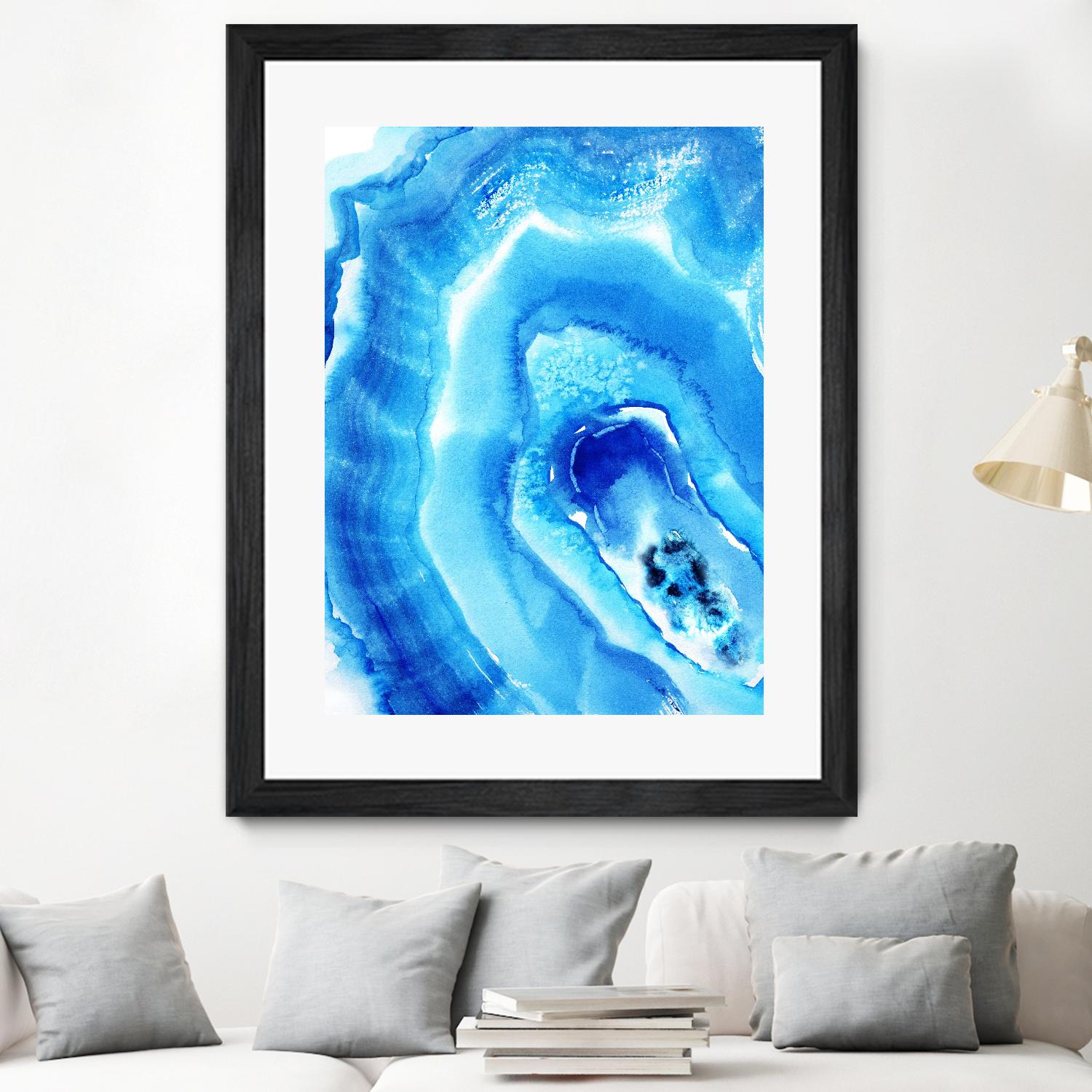 Blue Agate by Nancy Knight on GIANT ART - multicolor abstracts; contemporary