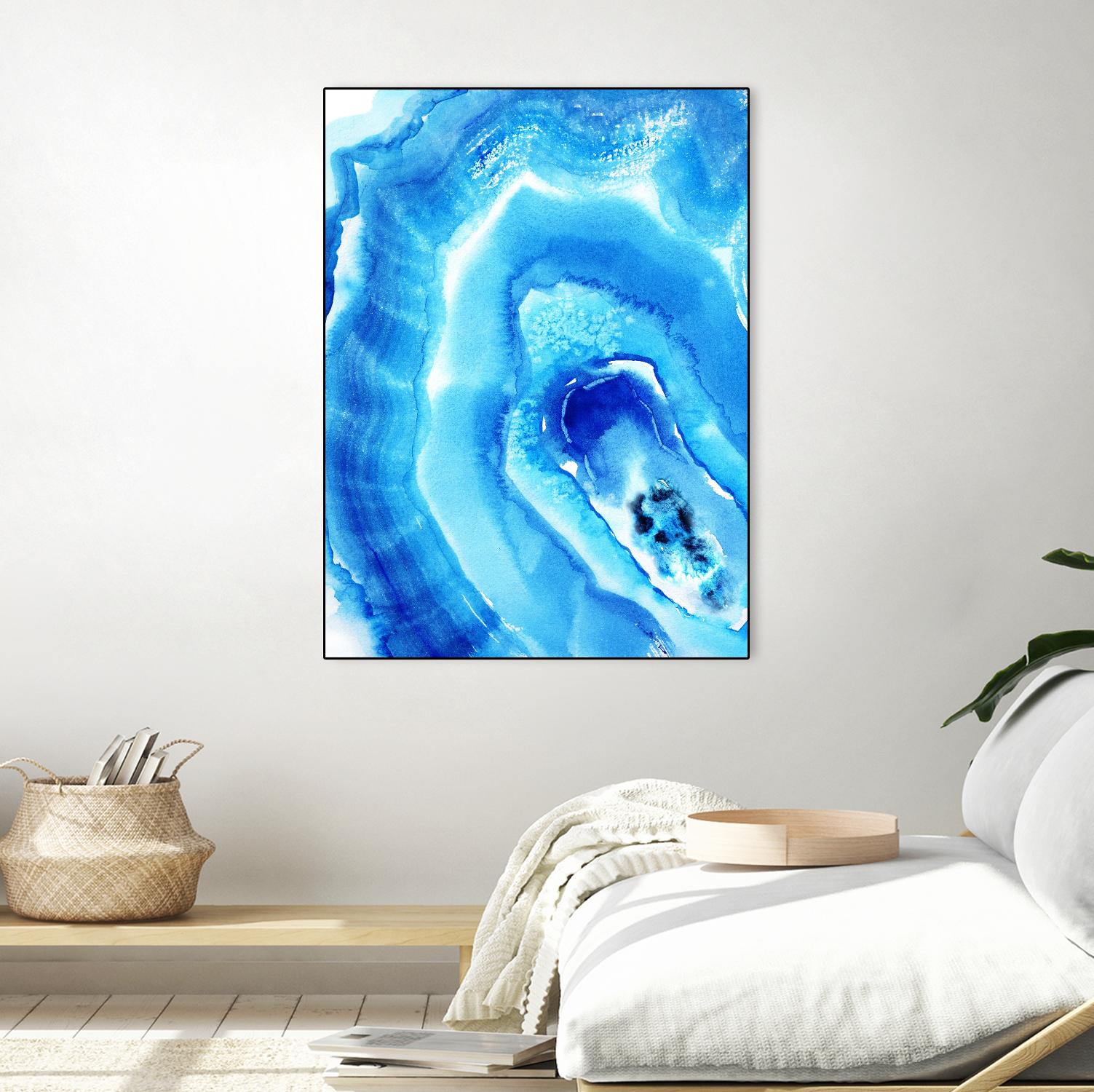 Blue Agate by Nancy Knight on GIANT ART - multicolor abstracts; contemporary