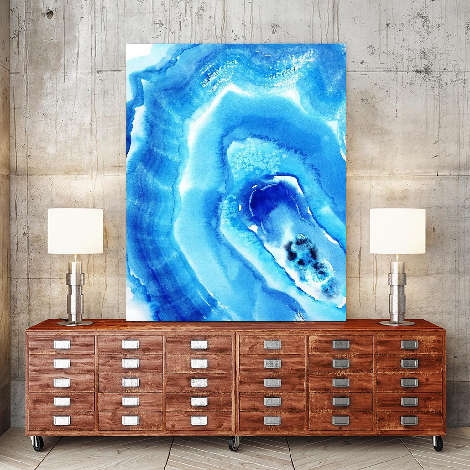 Blue Agate by Nancy Knight on GIANT ART - multicolor abstracts; contemporary