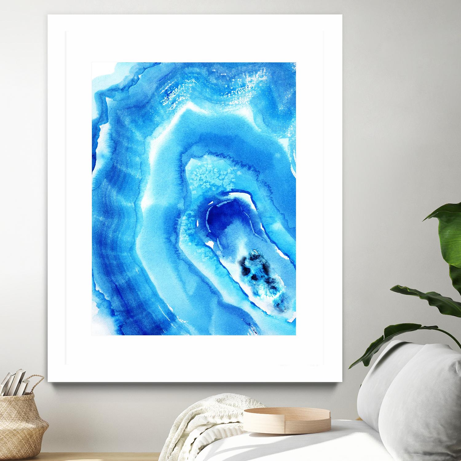 Blue Agate by Nancy Knight on GIANT ART - multicolor abstracts; contemporary