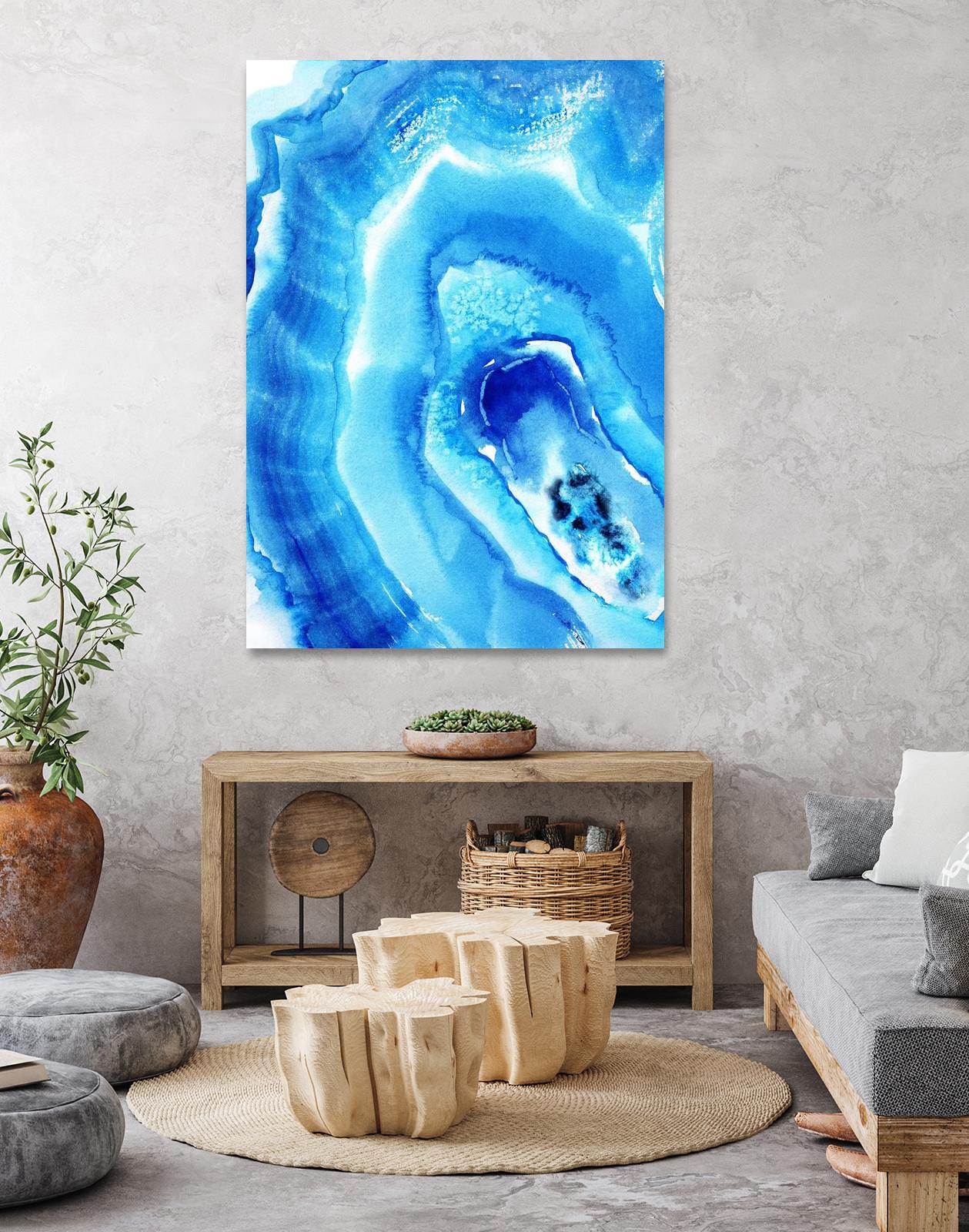 Blue Agate by Nancy Knight on GIANT ART - multicolor abstracts; contemporary
